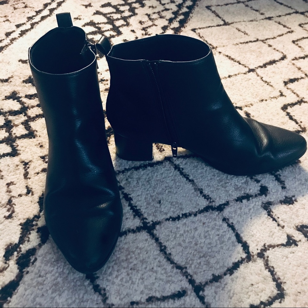 Black ankle booties